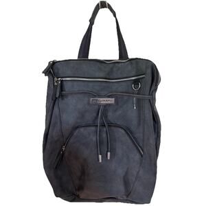Petunia Pickle Bottom Cinch Backpack Midnight Leatherette Luxury Diaper Bag NWOT